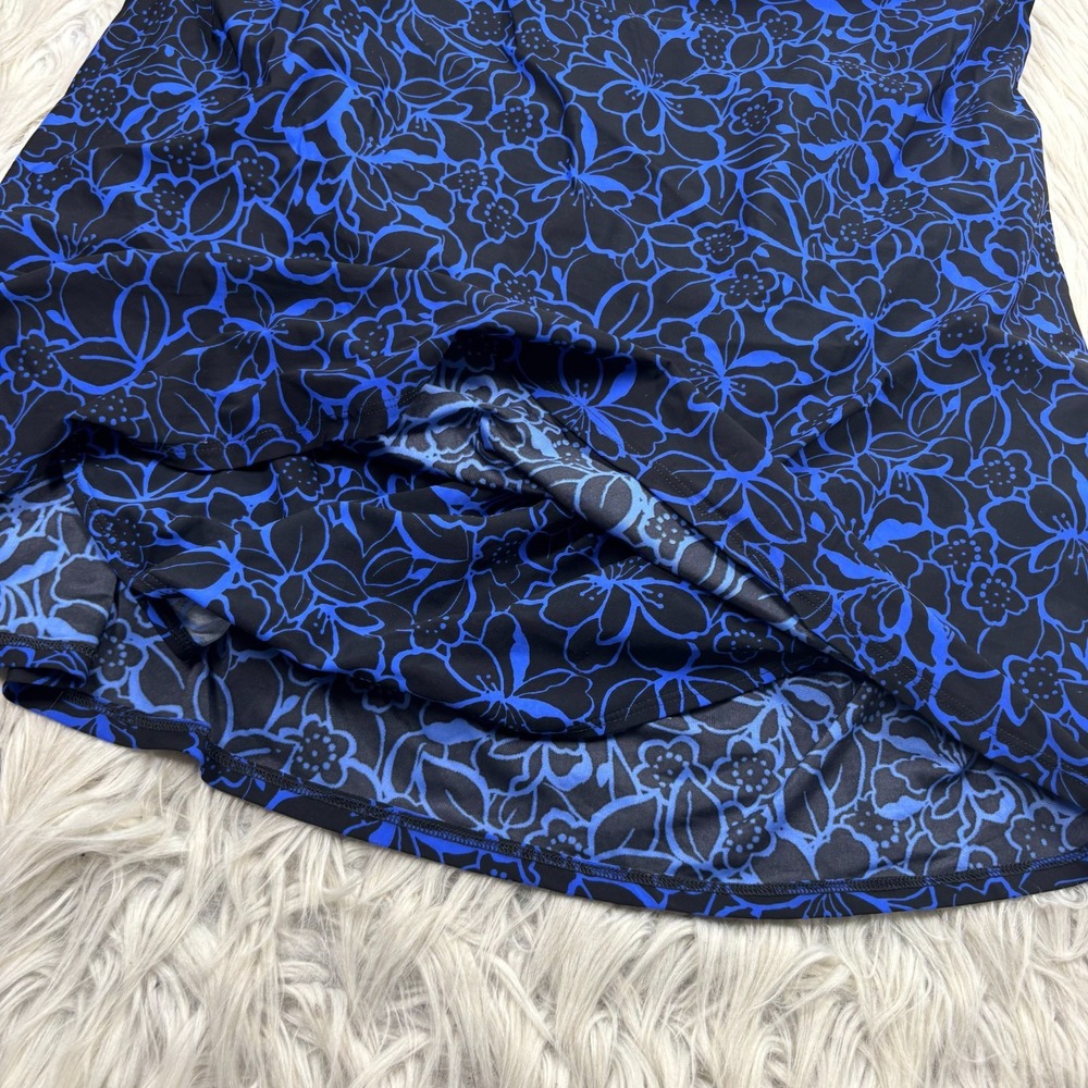 L.L. Bean Women's 22W Shaping Swimwear Clasp Halter Dress Print Blue Floral - Picture 5 of 5